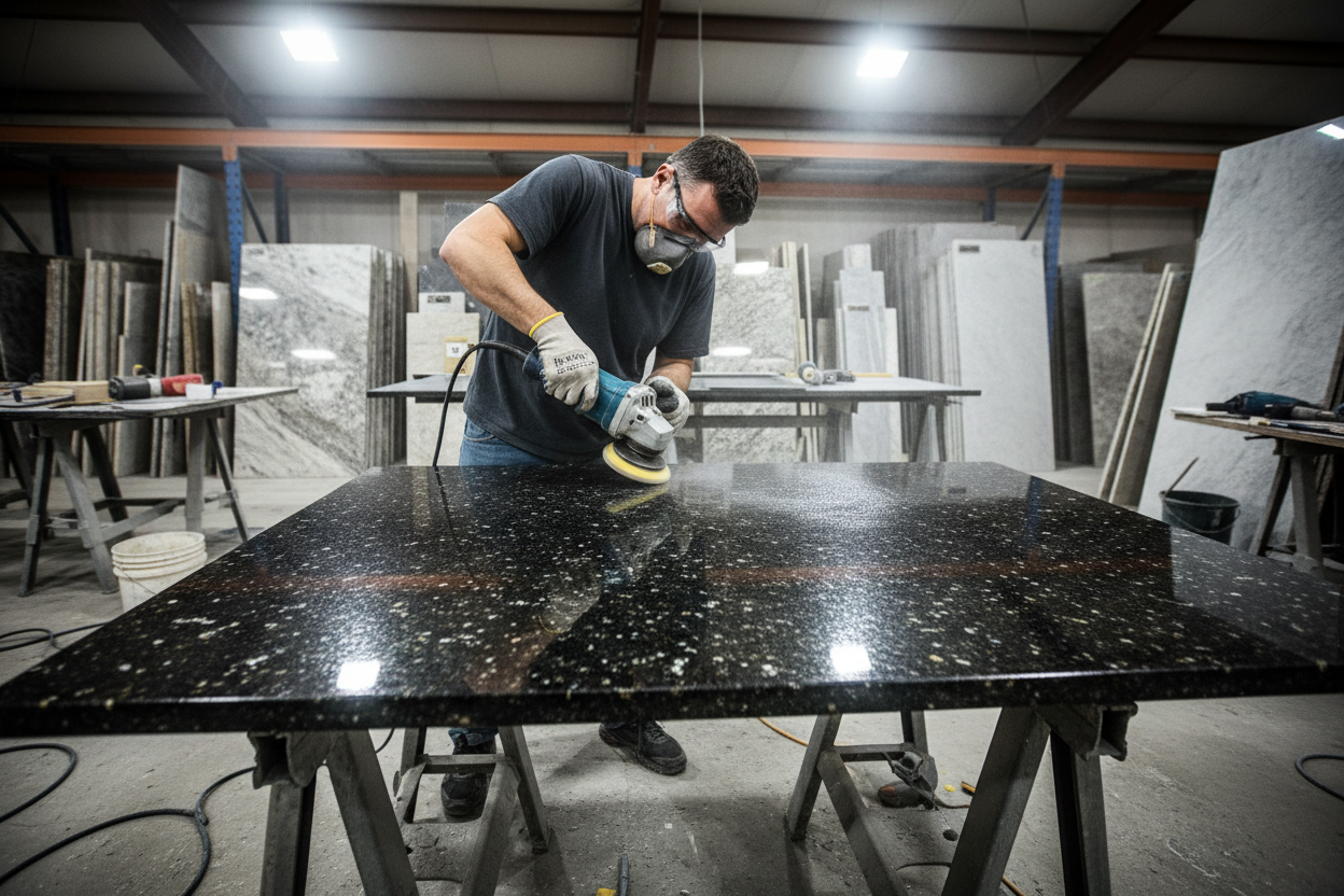 How to Polish Granite with Diamond Pads | Complete Guide for Stone Fabricators — KAIYI