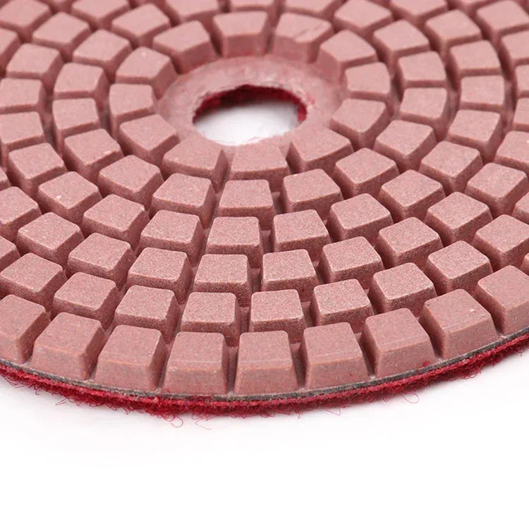 4-inch wet diamond polishing pad grit progression 50 to 3000 swirl-free mirror finish on stone surfaces | KAIYI
