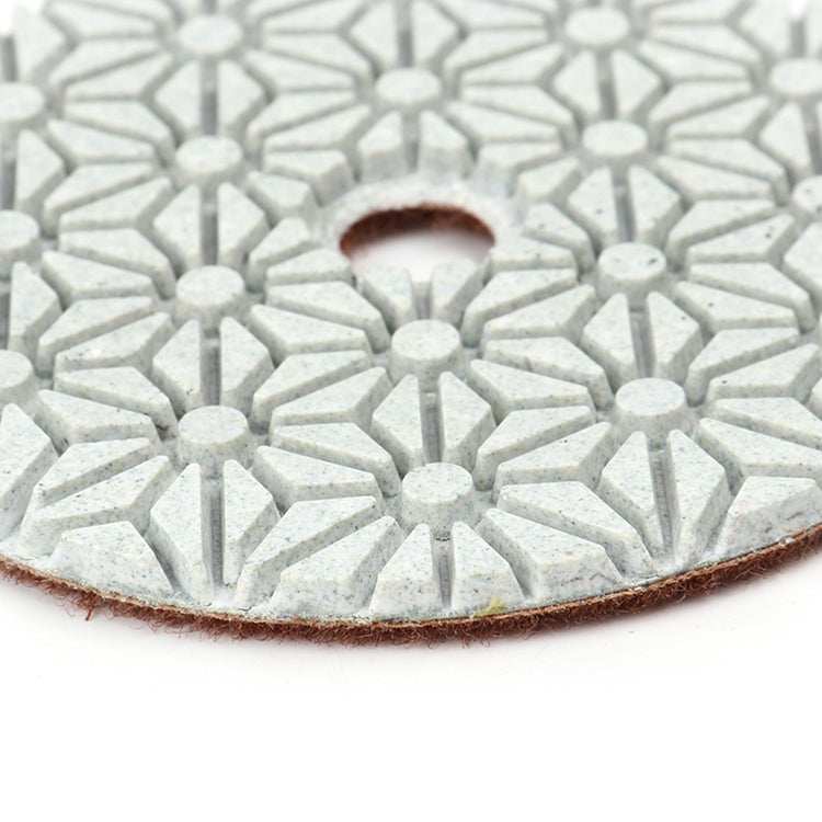Diamond polishing pad technical specifications 4 inch diameter 3-step process for granite marble quartz concrete terrazzo