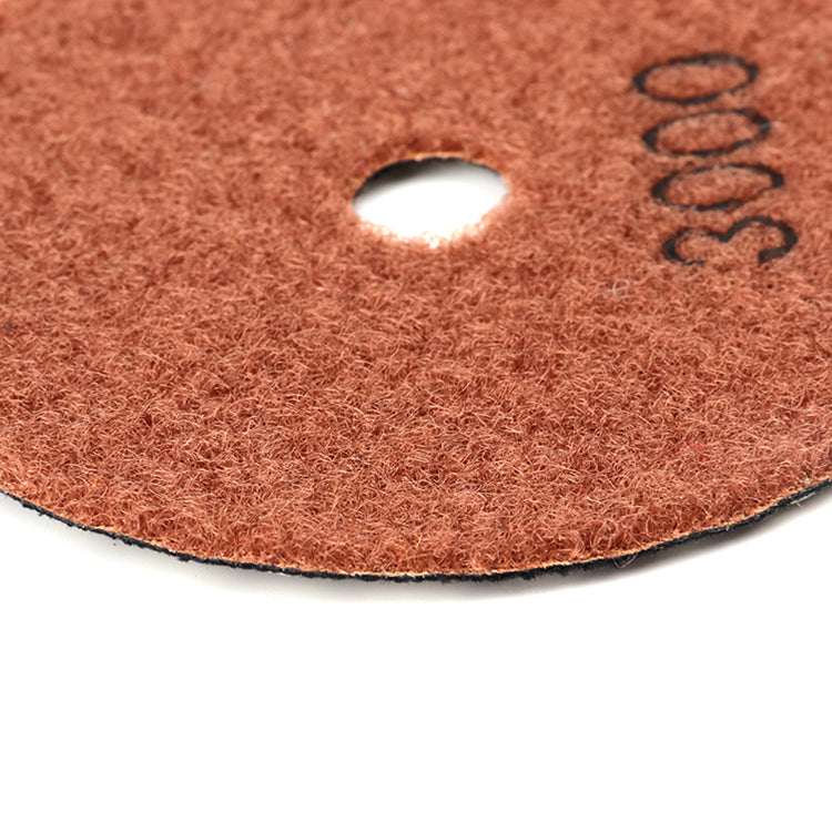 Honeycomb design dry diamond polishing pad showing heat-resistant resin bond and efficient dust removal pattern