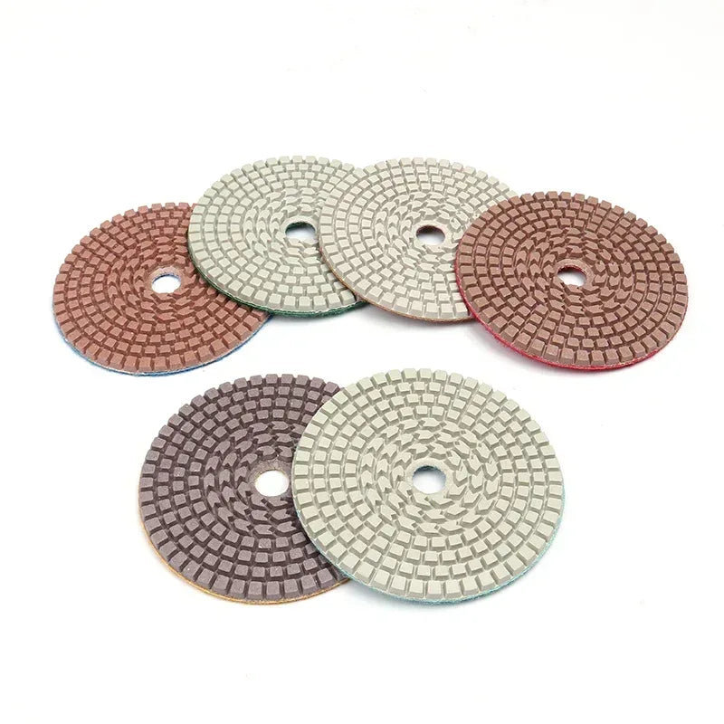 Wet diamond polishing pad grit progression 50 to 3000 mirror finish for granite marble quartz fabrication | KAIYI