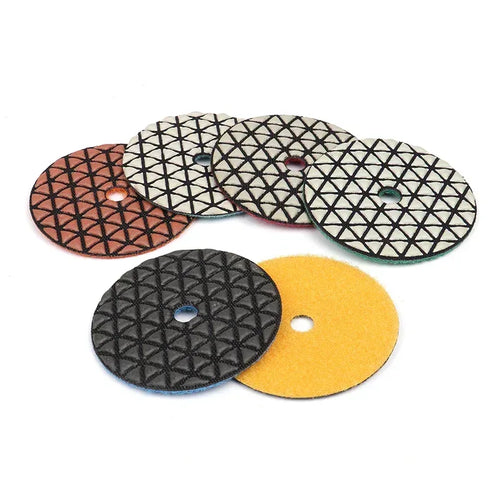 KAIYI-DPF-CUST-18 3-inch Dry Diamond Polishing Pads professional grade grit 50 to 3000 for stone concrete | KAIYI