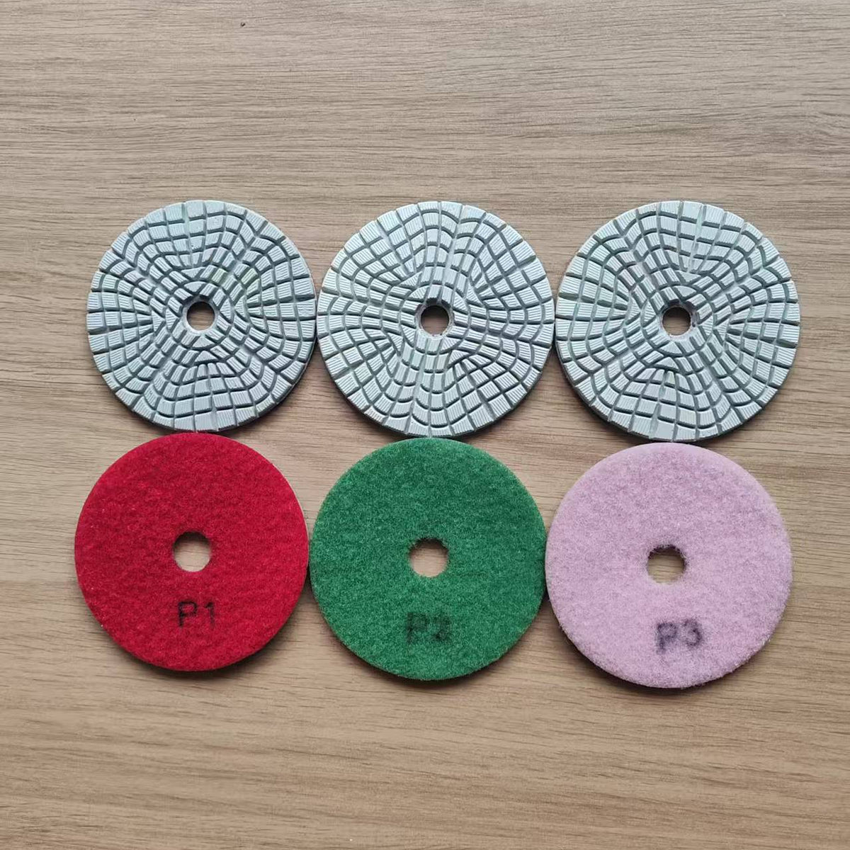 Wet granite polishing pad 4-inch 3-step full set OEM | KAIYI