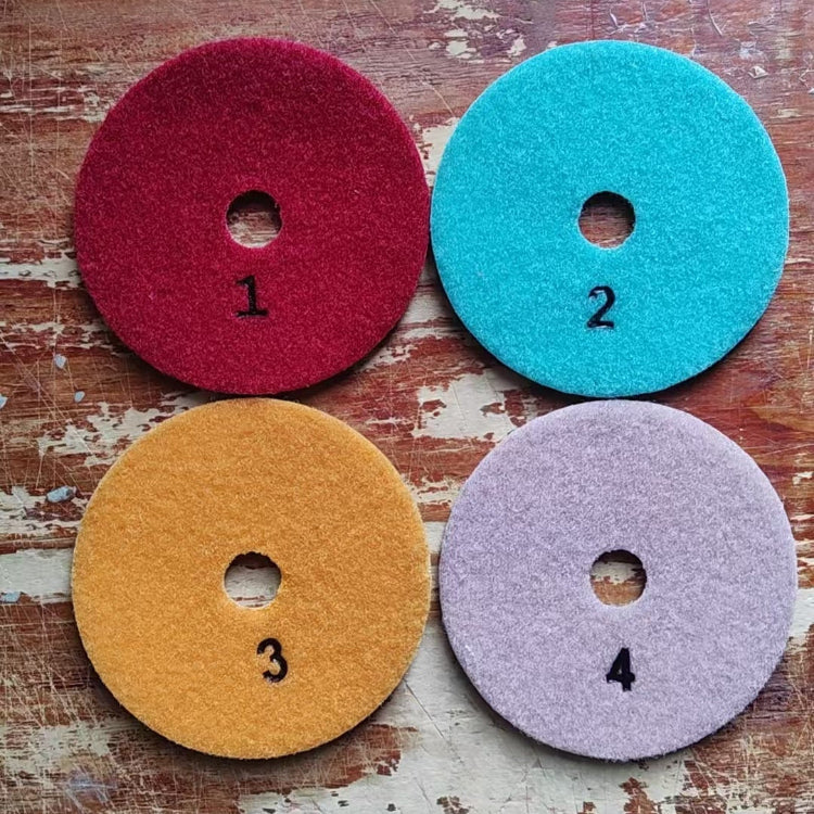 4" Super Flexible 5-Step Diamond Polishing Pads for Granite — Model 34 | KAIYI