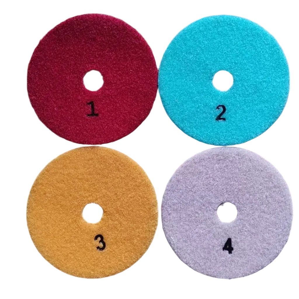 4" Super Flexible 5-Step Diamond Polishing Pads for Granite — Model 34 | KAIYI