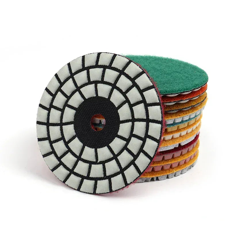 Dry granite concrete stone polishing pad 3-inch 4-step full set | KAIYI