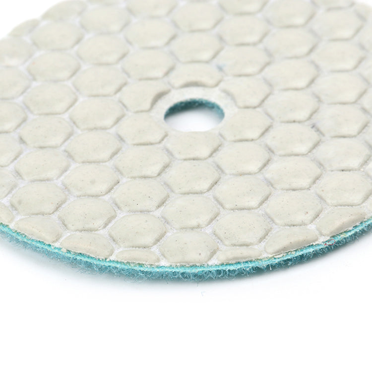 Dry granite marble stone polishing pad 4-inch 6-step single pad top view | KAIYI