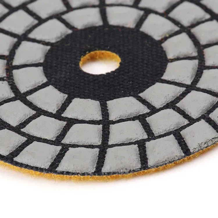 Dry granite quartz stone polishing pad 3-inch grit 50-3000 single pad top view | KAIYI