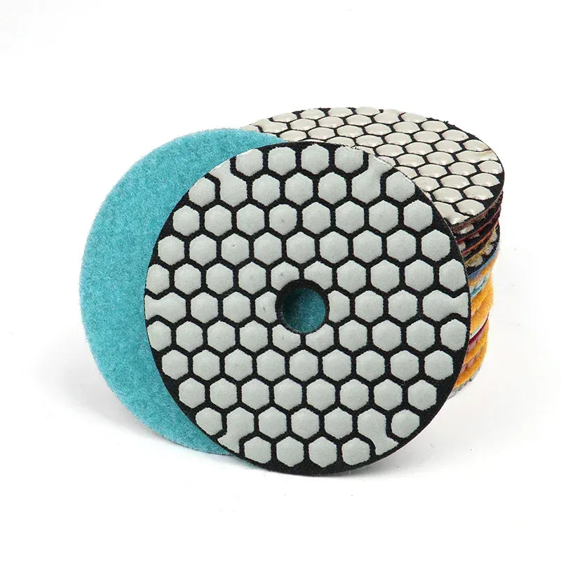Dry stone polishing pad 3-inch 4-inch complete kit grit 50-3000 laid flat | KAIYI