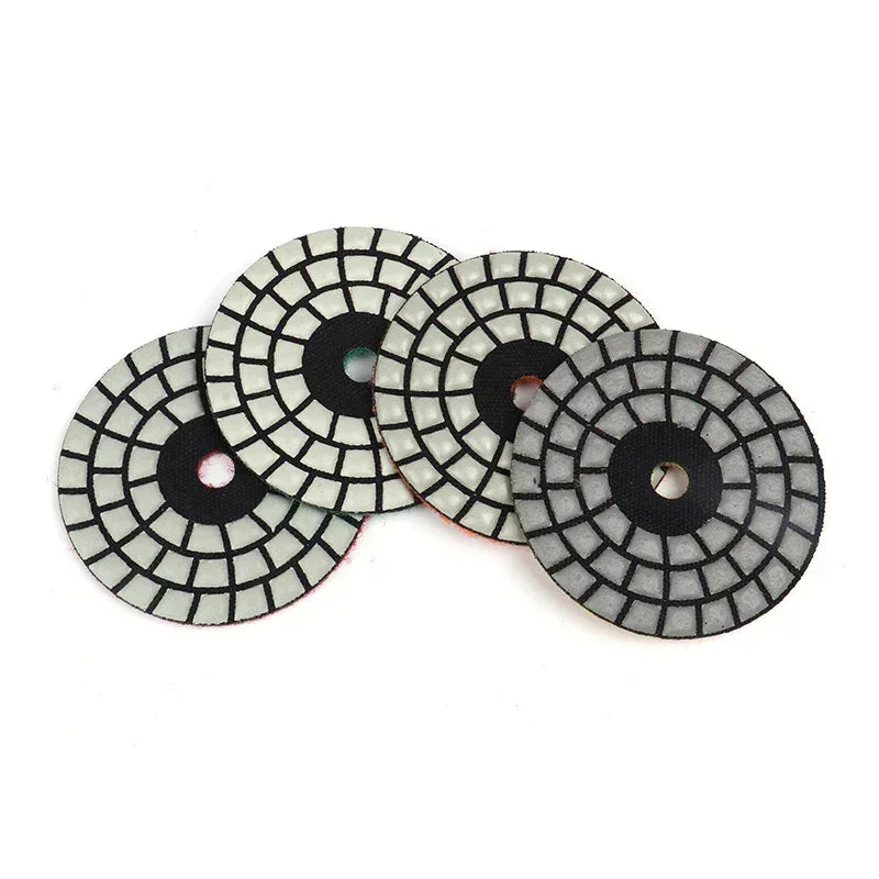 Dry stone polishing pad 3-inch 4-step step 1 segment texture close-up | KAIYI