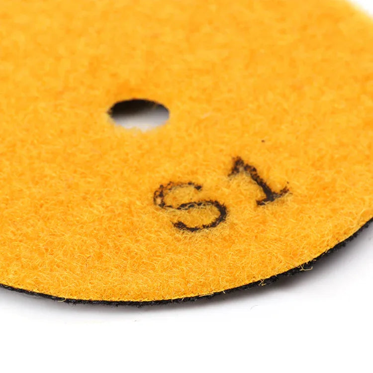 Dry stone polishing pad 3-inch back view hook-and-loop | KAIYI