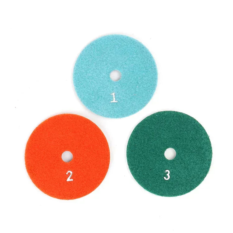 Wet concrete polishing pad 4-inch diamond segment surface close-up | KAIYI
