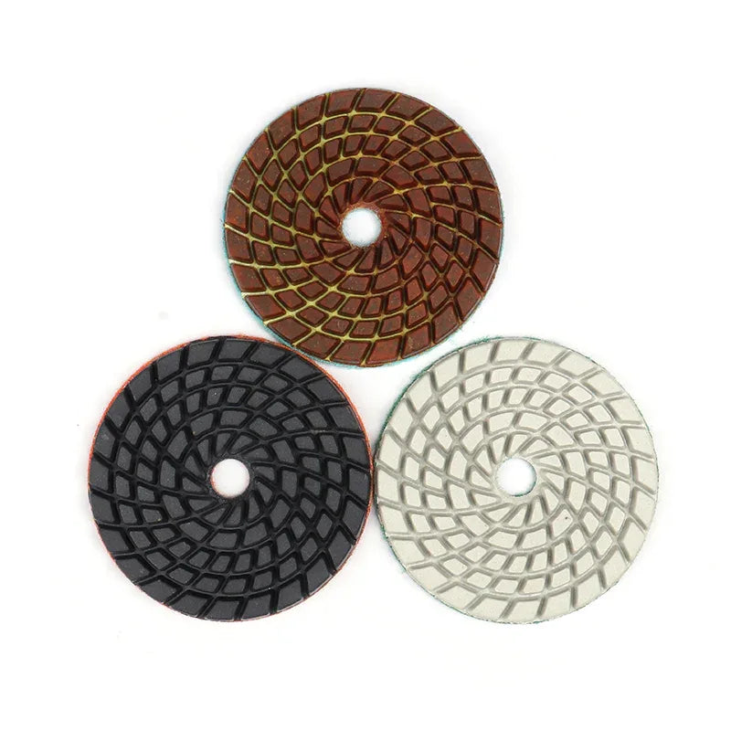 Wet concrete terrazzo polishing pad 4-inch 3-step full set | KAIYI