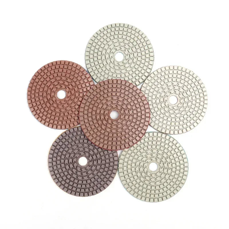Wet granite marble quartz polishing pad 4-inch full set grit 50-3000 | KAIYI